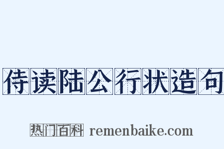 侍读陆公行状造句是什么意思的图片